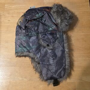 KTS Kentucky Tactical Supply Trapper Hat Camouflage Faux Fur Rugged Outerwear